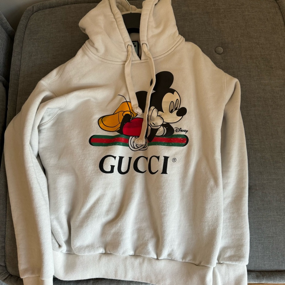 Gucci Disney collaboration Mickey logo hoodie size S